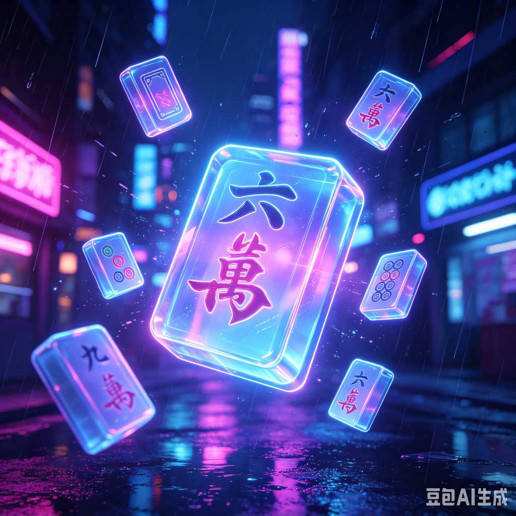 stylish text mahjong set